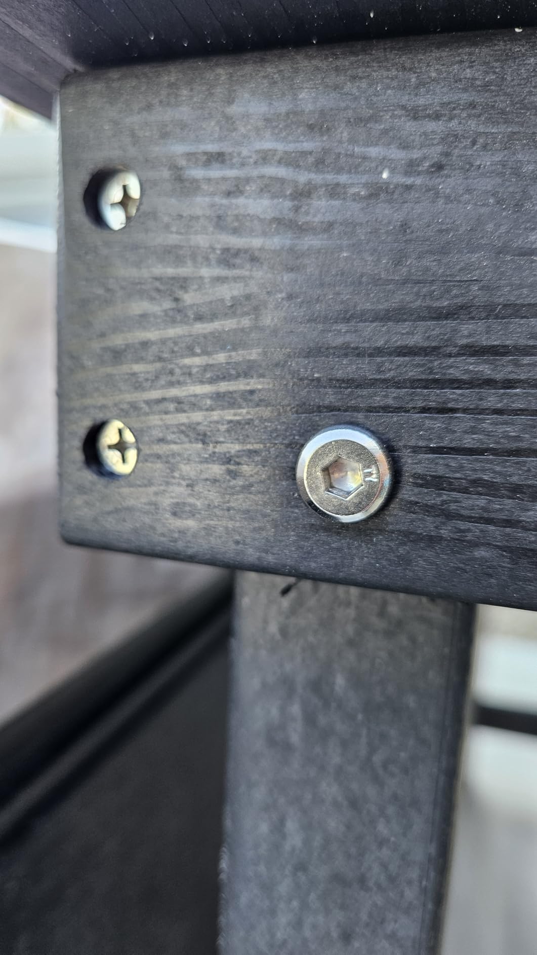 SERWALL Outdoor Bar Table and Chairs Set, Adirondack Bar Chairs Set of 2 and Bar Height Table, All Weather HDPE Outdoor Patio Bar Set, Outdoor Furniture for Outside, Poolside, Backyard, Garden, Grey - Customer Photo 1