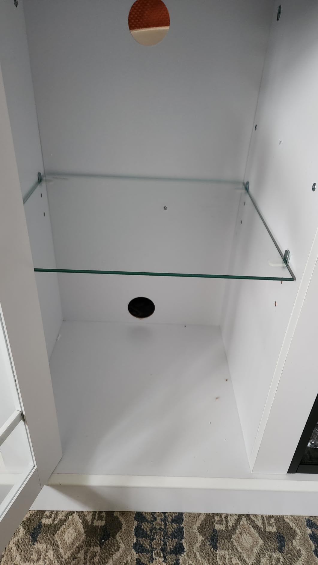 Rolanstar Fireplace TV Stand with Led and Power Outlets, White Entertainment Center with 26