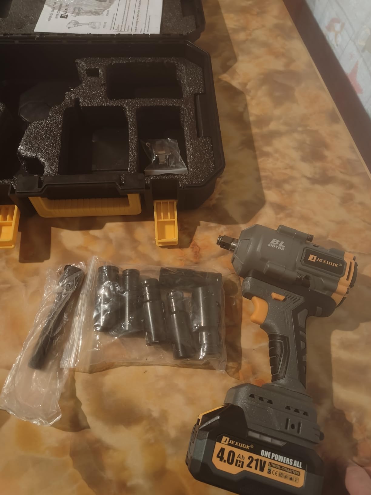 JEXUGK 1500Nm Impact Wrench, 1/2