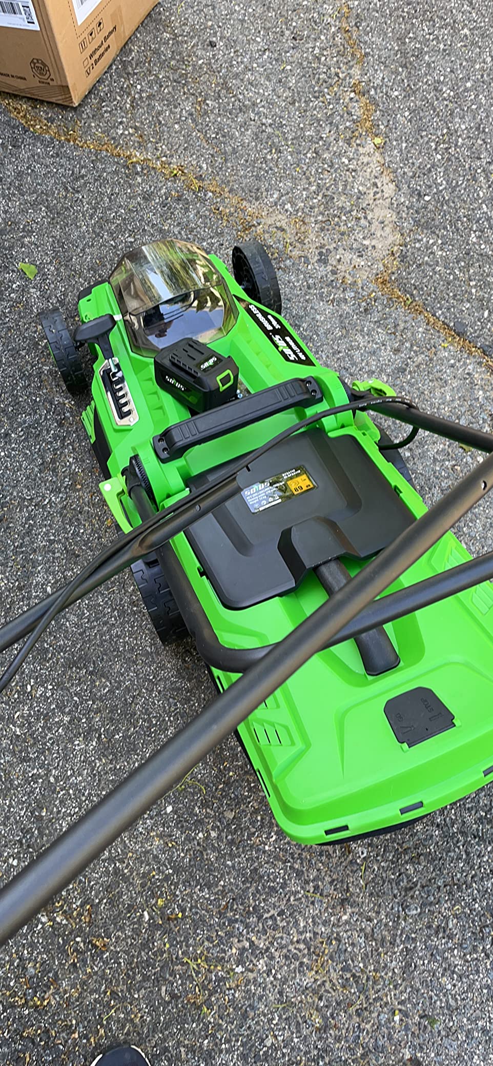 SOYUS Lawn Mower Cordless, 13 Inch 20V Electric Lawn Mowers with Brushless Motor, 5-Position Height Adjustment, 4.0Ah Battery & Charger Included - Customer Photo 2