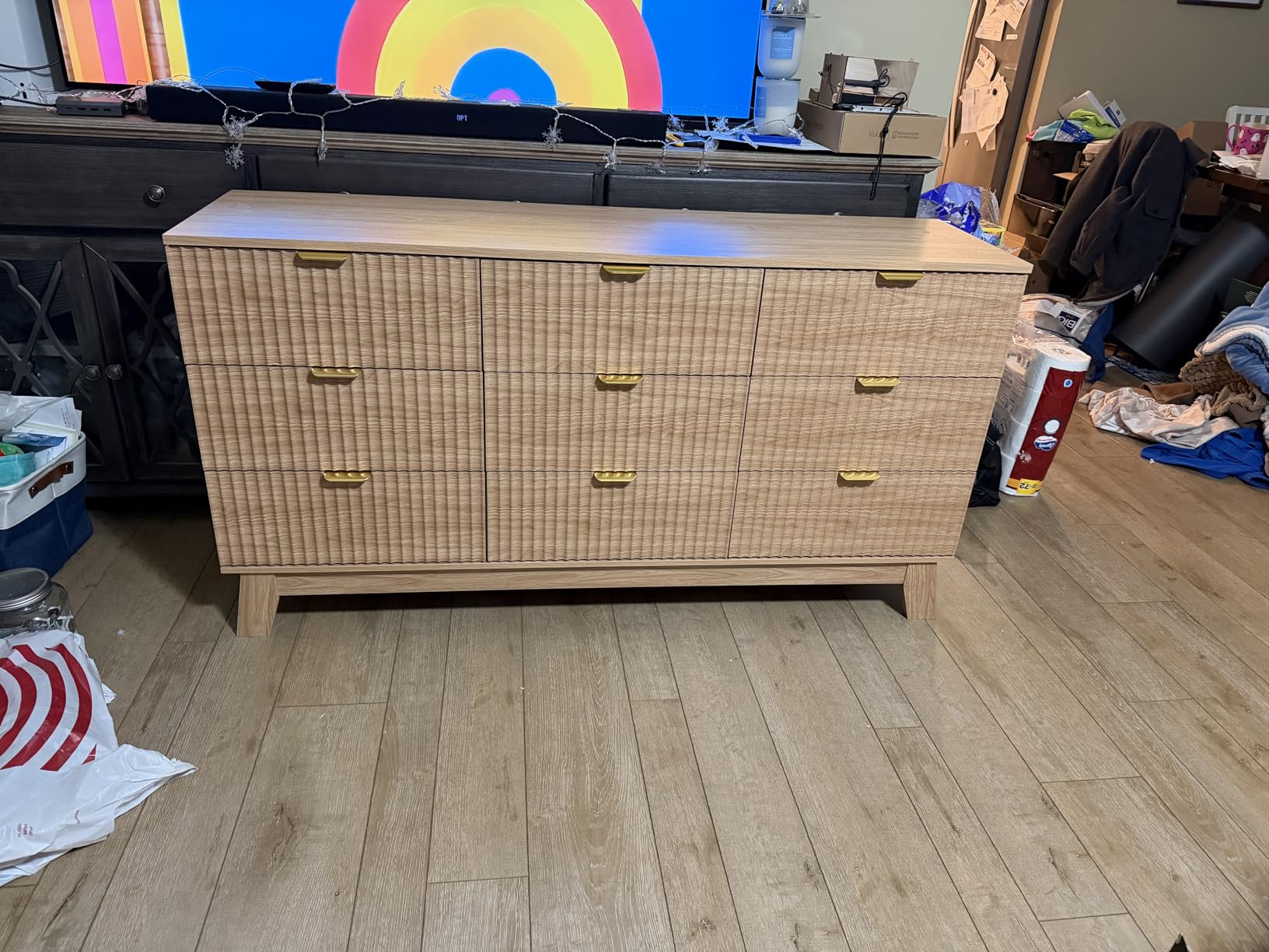 Fluted Dresser for Bedroom with 6 Drawers, 48