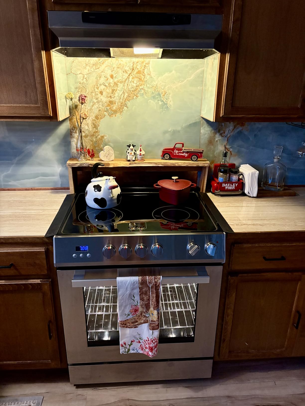 COSMO COS-ERD304K 30 in. Stellar Collection 5.0 cu. ft. Electric Range with 4 Burner Glass Cooktop and Convection Oven in Stainless Steel - Customer Photo 1