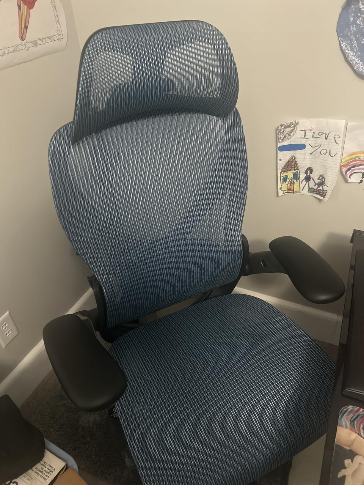 ELABEST X100 Ergonomic Mesh Office Chair with Footrest, Big and Tall Hone Desk Chair with 5D Flip-Up Arms, Adjustable 3D Lumbar Support,Gaming & Executive Computer Chairs for Long Hours(Midnight Mist) - Customer Photo 2