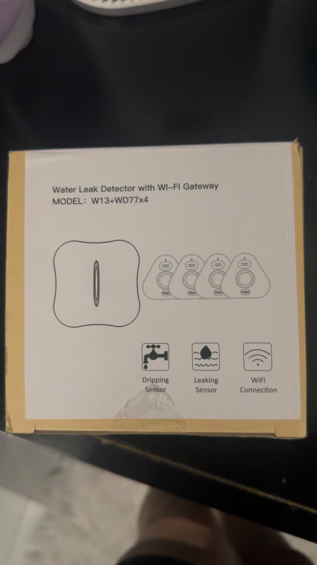 Smart Water Leak Detectors for Home WiFi with App Alerts, Stechro Ajustable 120dB Water Sensor Alarm Leak Detector for Basements Sink Kitchen Laundry, 4 Water Sensors & 1 Gateway - Customer Photo 2