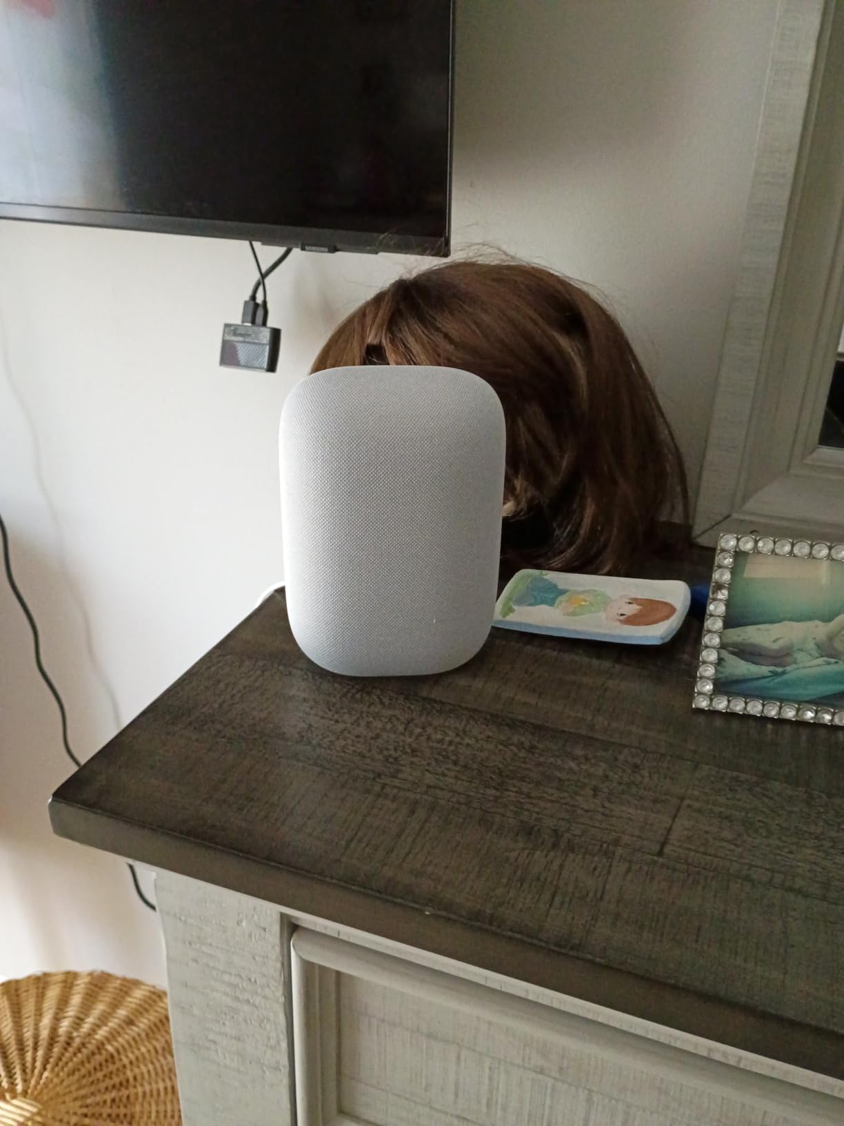 Google Audio Bluetooth Speaker - Wireless Music Streaming, Powerful Sound, Assistant Built-in, Wi-Fi and Bluetooth Connectivity, Smart Home Control, Stereo Pairing, Includes Pouch and Cloth - Customer Photo 2