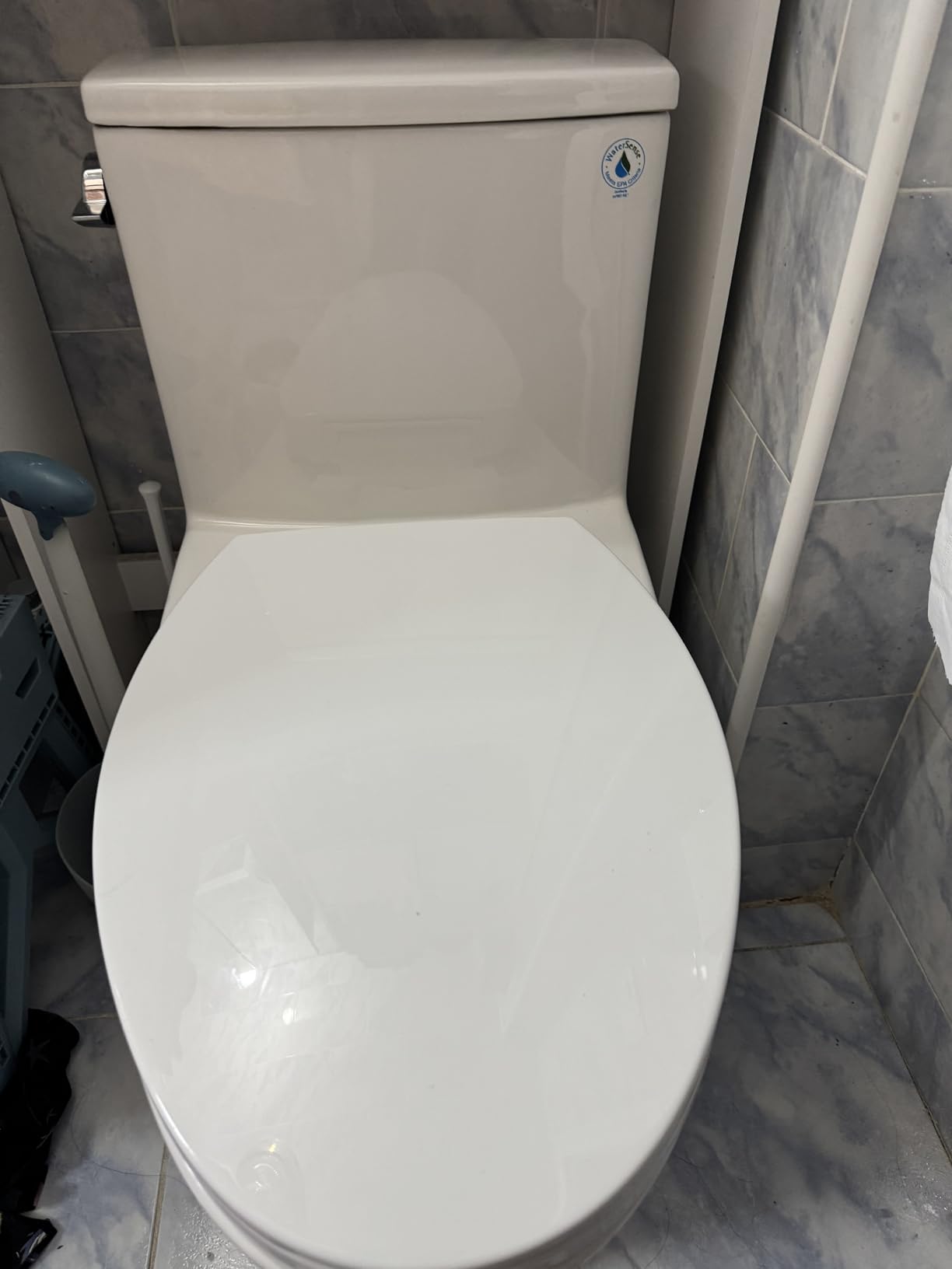 KE KING One Piece Toilet with Powerful Flush, Compact Toilet Elongated Side Lever Flush 1.28 GPF, Sleek Design White Toilet Bowl, MAP Score 1000g, 12'' Rough-in, Certified Quality - Customer Photo 2