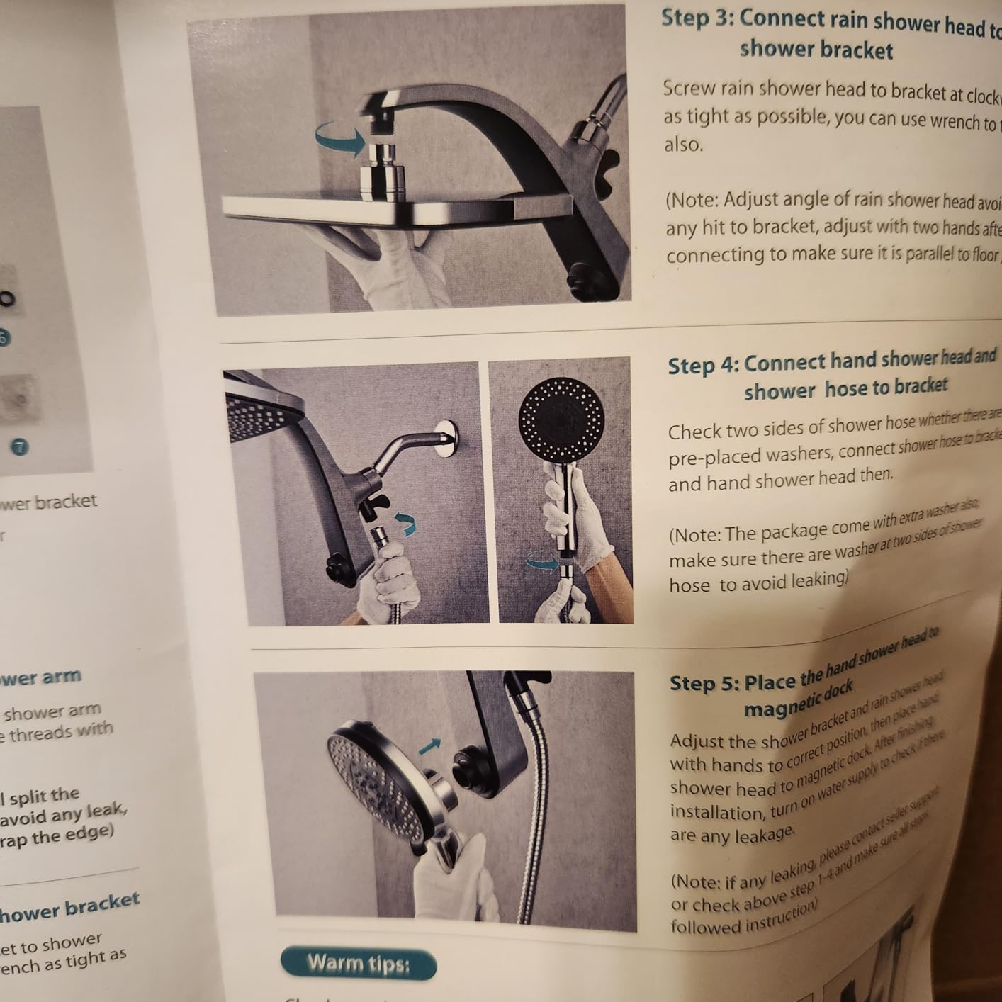 High Pressure Rain Shower Head: Upgrade Shower Heads with Handheld Spray Combo with Fixed Showerhead and 10 Sprays Handheld Shower Head, Detachable Shower head Built-in Magnetic Docking and Power Jets - Customer Photo 2