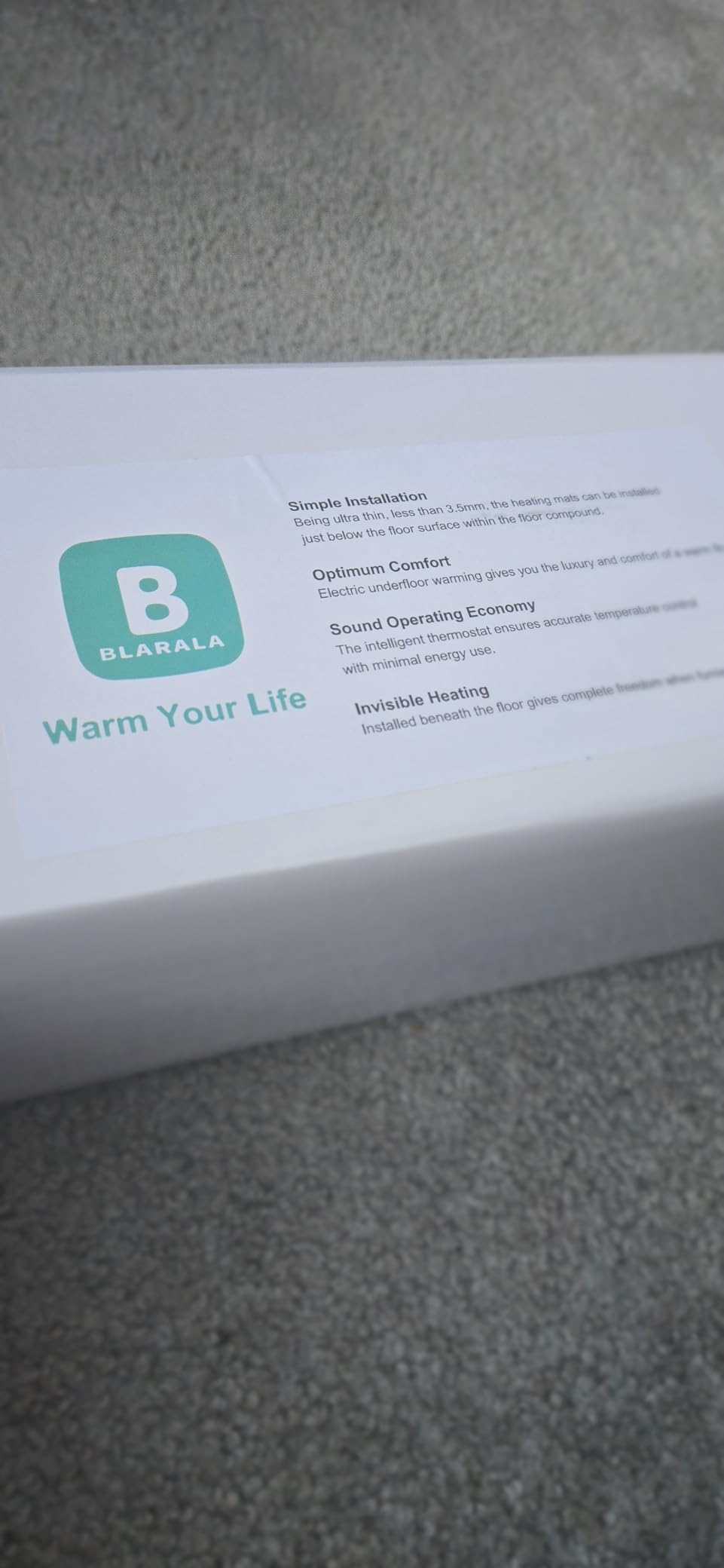 BLARALA Electric Radiant Floor Heating System, 20 Sq.ft Electric Heated Floor Mats for Bathroom, Includes Programmable Thermostat, Heat Mat, Installation Monitor, and Temperature Sensors - Customer Photo 3