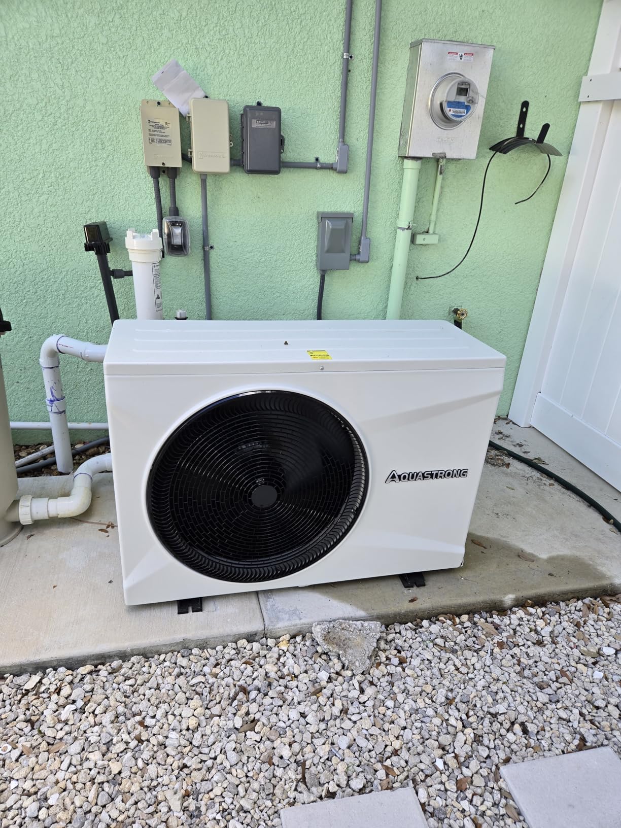 AQUASTRONG Inverter Swimming Pool Heat Pump, Pool Heater for Above Ground and Inground Pool Heating Smart WiFi Control and Cooling Pool Heater Pools Up to 9000 Gallons customer photo 1