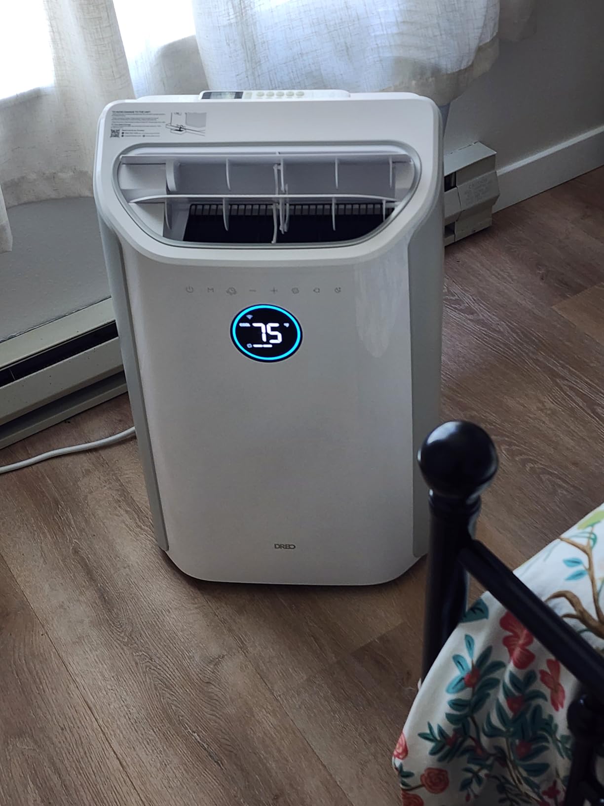Dreo Portable Air Conditioners, 12,000 BTU AC Unit for Bedroom with Drainage-free Cooling, 46dB Quiet, APP/Voice/Remote, 24h Timer with Fan & Dehumidifier, Smart Standing AC for Room Indoors, AC515S - Customer Photo 5