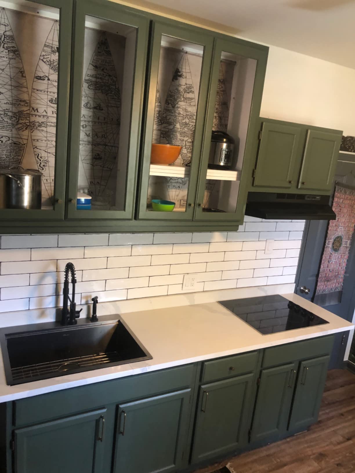 Sarlai Outdoor Sink - 21 x 20 Inch Drop In Workstation Kitchen Sink with Dust Lid and Faucet 16 Gauge Stainless Steel Single Bowl Bar Basin with Cutting Board BBQ Basin Outside - Customer Photo 3