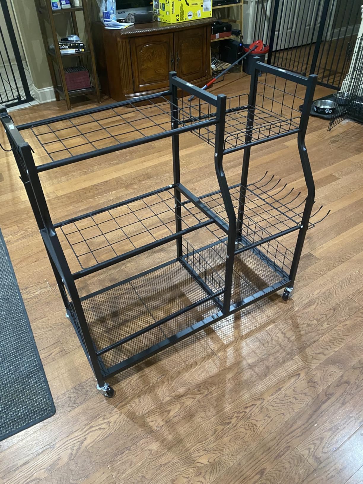 Ultrawall Garden Tool Organizer, Yard Tool Storage Rack for Garage Organization with Lockable Wheels, Garden Tool Stand for Rake, Brooms, Indoor & Outdoor Use - Customer Photo 1