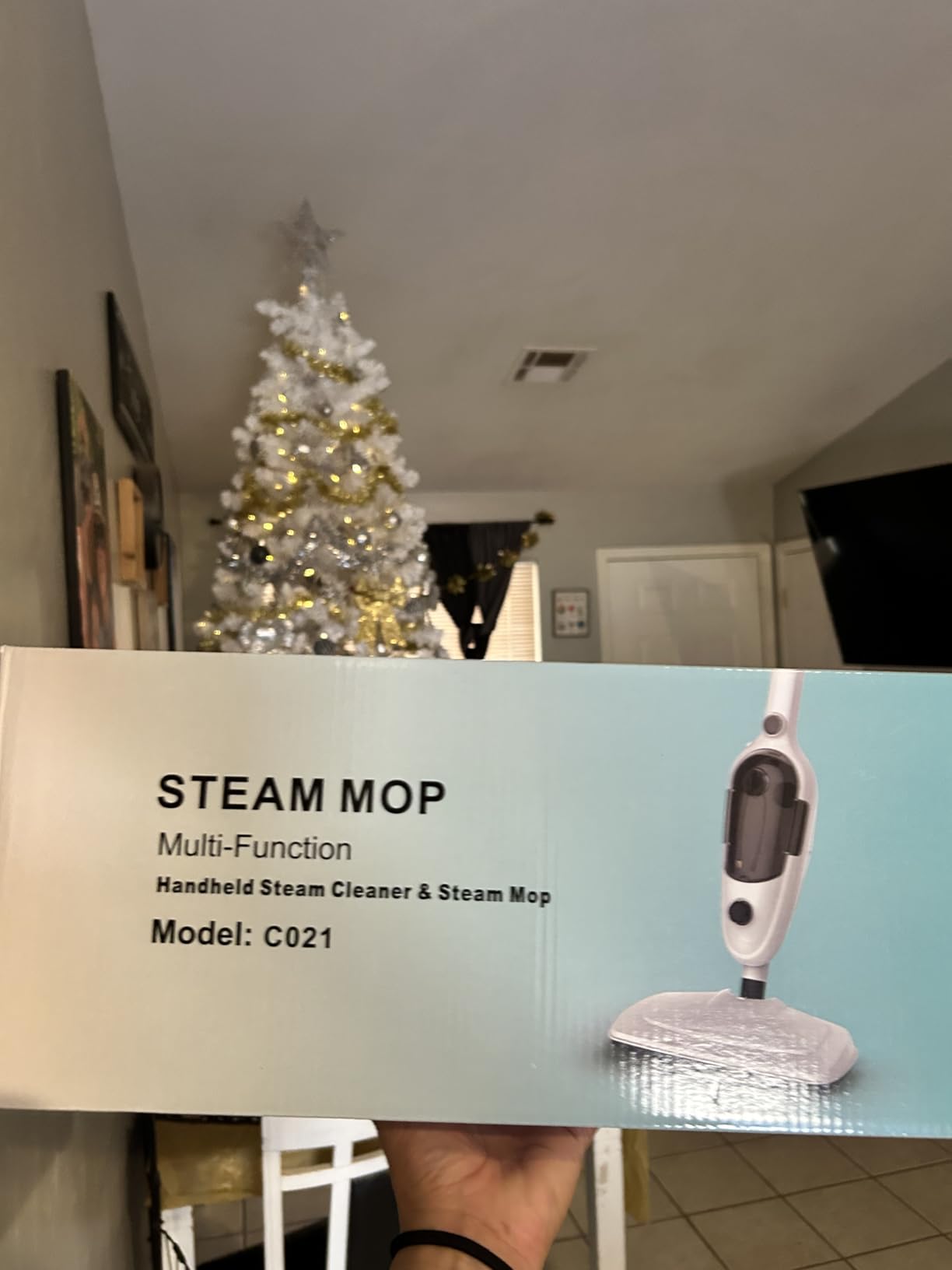 Steam Mop - 11-in-1 Steam Cleaner for Home with 15.2 OZ Water Tank & 23FT Power Cord, Detachable Steam Mops for Floor Cleaning MultiPurpose Steamer for Hardwood, Tile, Furniture with 11 Accessories - Customer Photo 1