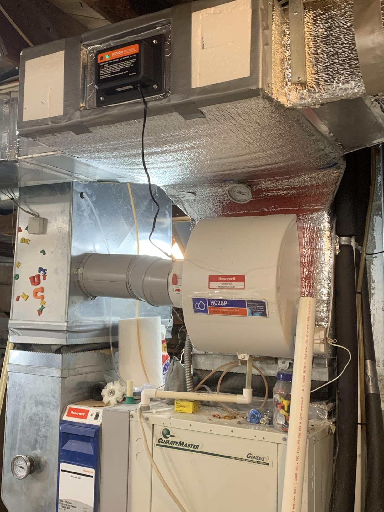 VEVOR HVAC Air Purifier Whole House, 72W 16inch, UV UVC Light in Duct for Ac (Air Conditioning) Duct, Air Scrubber with 2 Replacement Bulb - Customer Photo 2