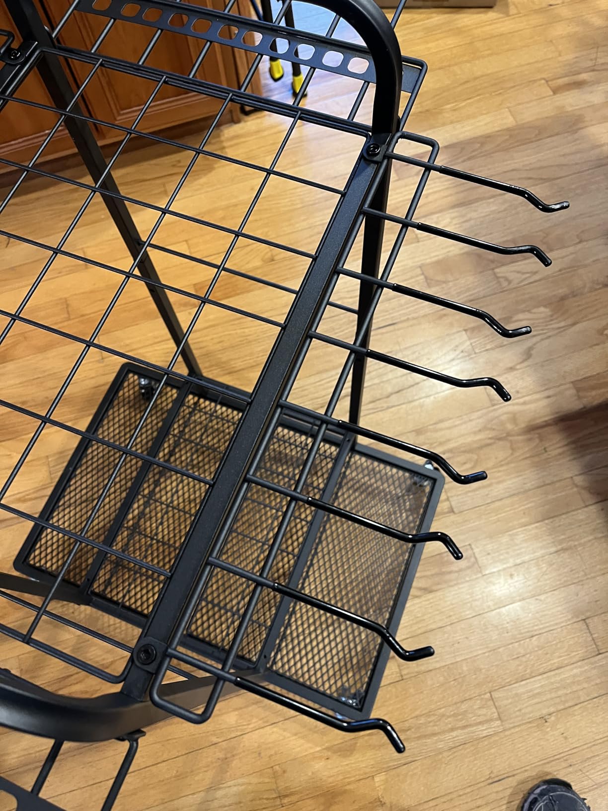 SOYEEZE Garden Tool Organizer with Lockable Wheels, Heavy Duty 3-Tier Yard Tower Tool Rack for Garage, Holds Up to 35 Long-Handled Tools, Garden Tool Cart with 12 Hooks for Tool Organization Storage - Customer Photo 1