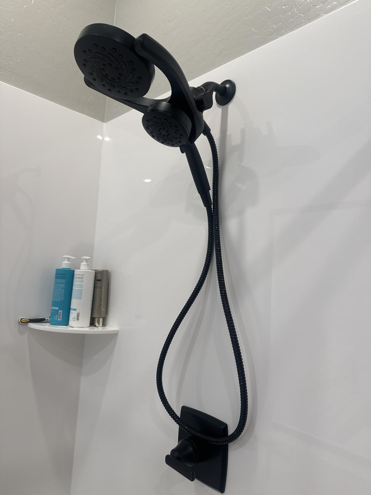 Delta 5-Setting HydroRain 2-in-1 Dual Shower Head with ProClean Spray, Brushed Nickel High Pressure Shower Head with Handheld Spray, 1.75 GPM Flow Rate, Satin Nickel 75419SN - Customer Photo 3