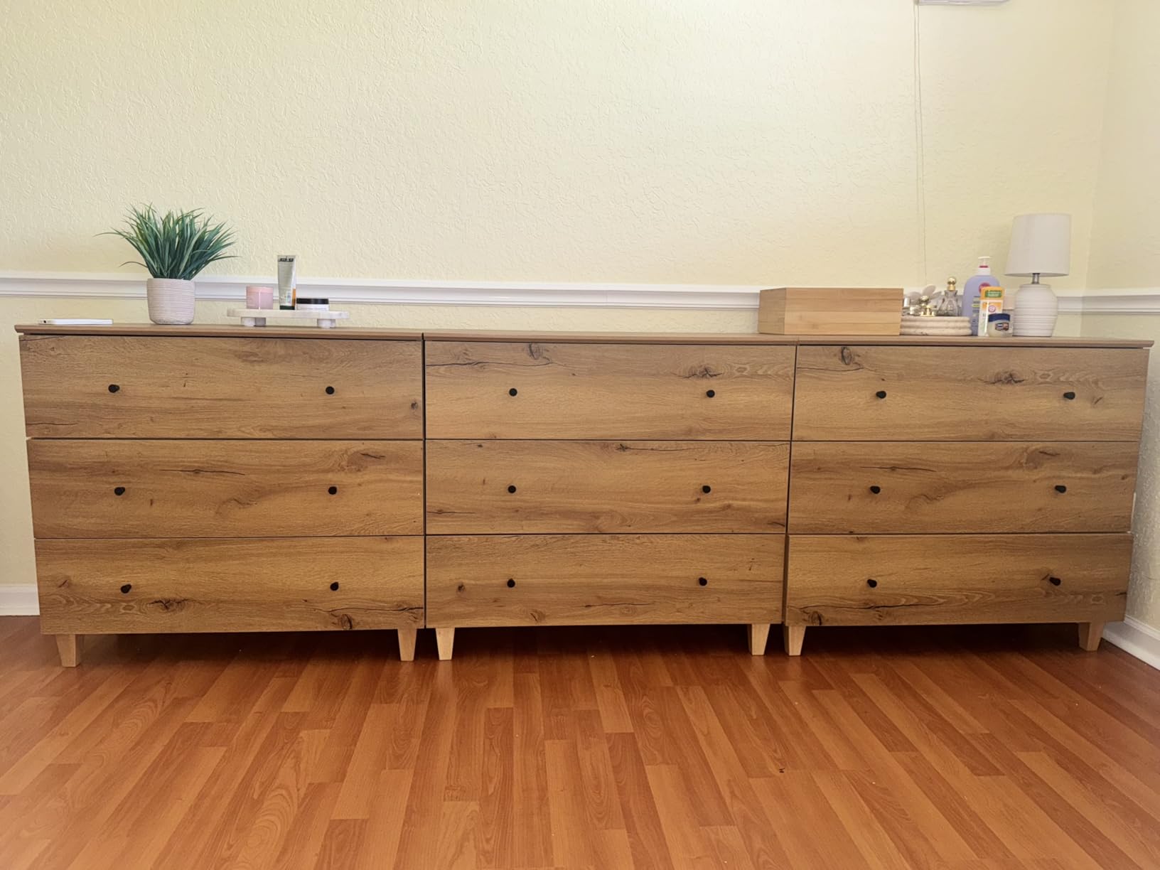 WAMPAT Dresser with 6 Drawers for Bedroom, 70.8
