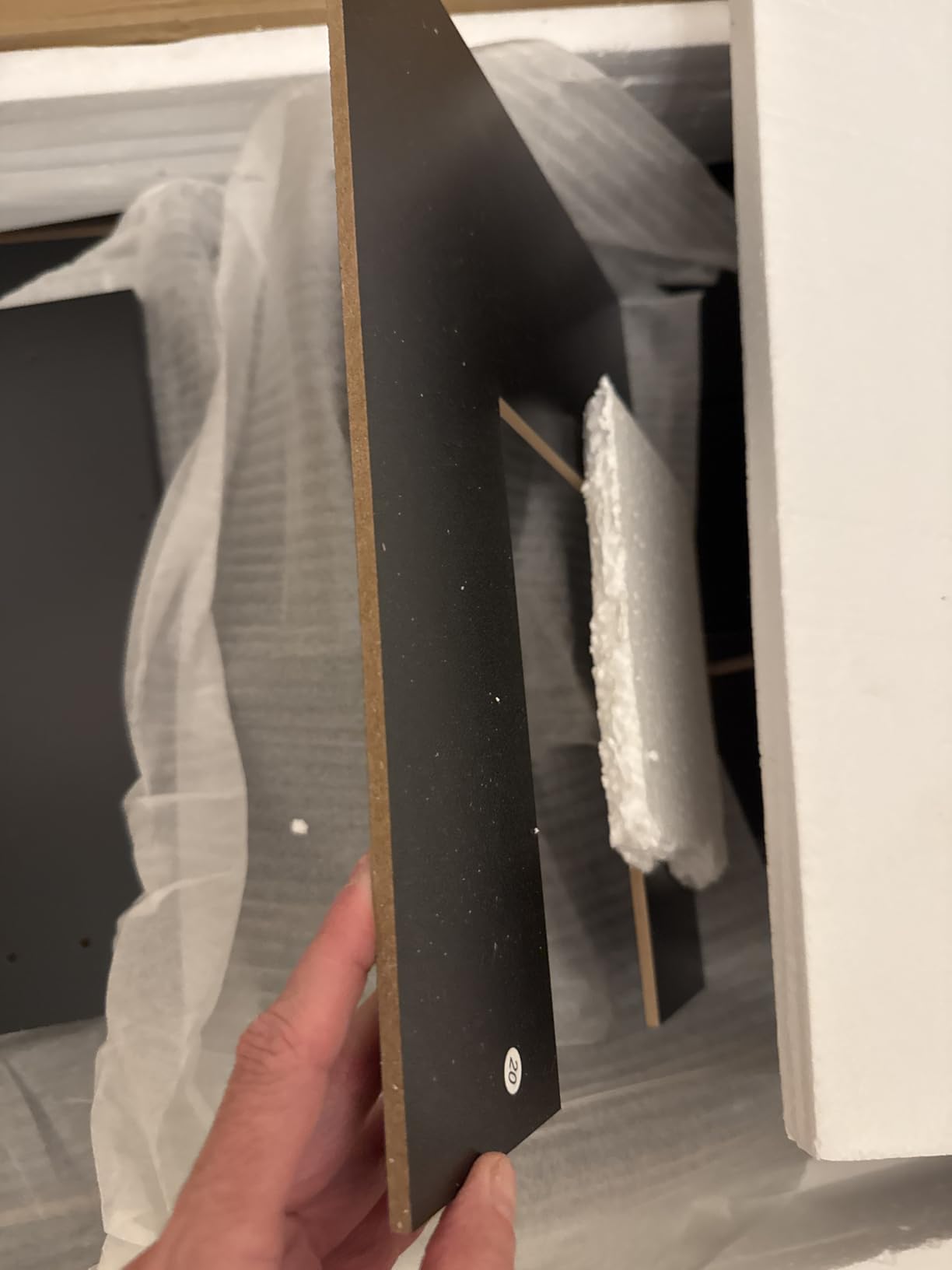 Merax 36 Inch Floating Bathroom Vanity Cabinet with Sink, Modern Fluted Wall Mounted Bathroom Vanity with 2 Drawers & 2 Doors, Gold Metal Pulls, Single Sink Vanity Top - Customer Photo 1