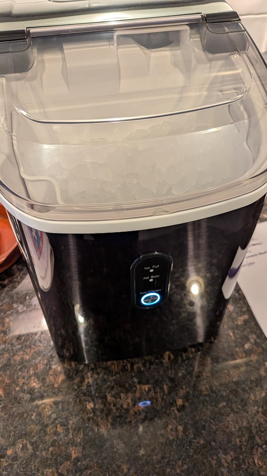 Antarctic Star Nugget Ice Maker Countertop with Soft Chewable Ice, Portable Sonic Ice Maker with Basket and Scoop, Removable Top Cover, Auto-Cleaning for Home/Party/RV/Camping (Stainless Steel Silver) - Customer Photo 1