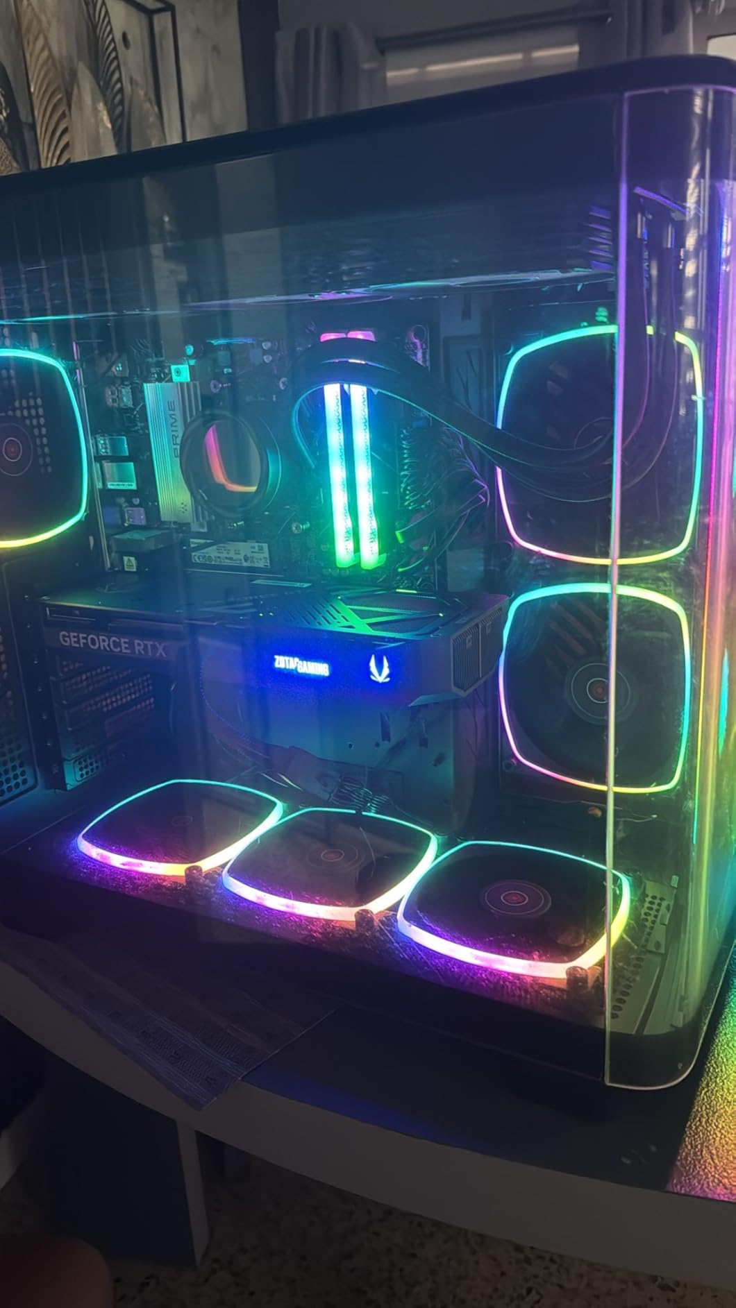 Skytech King 95 Gaming PC Desktop, Ryzen 7 9700X 3.8 GHz (5.5GHz Turbo Boost), NVIDIA RTX 5070 12GB GDDR7, 1TB Gen4 SSD, 32GB DDR5 RAM 6000 RGB, 850W Gold PSU, 360mm ARGB AIO, Wi-Fi, Win 11 Home - Customer Photo 1