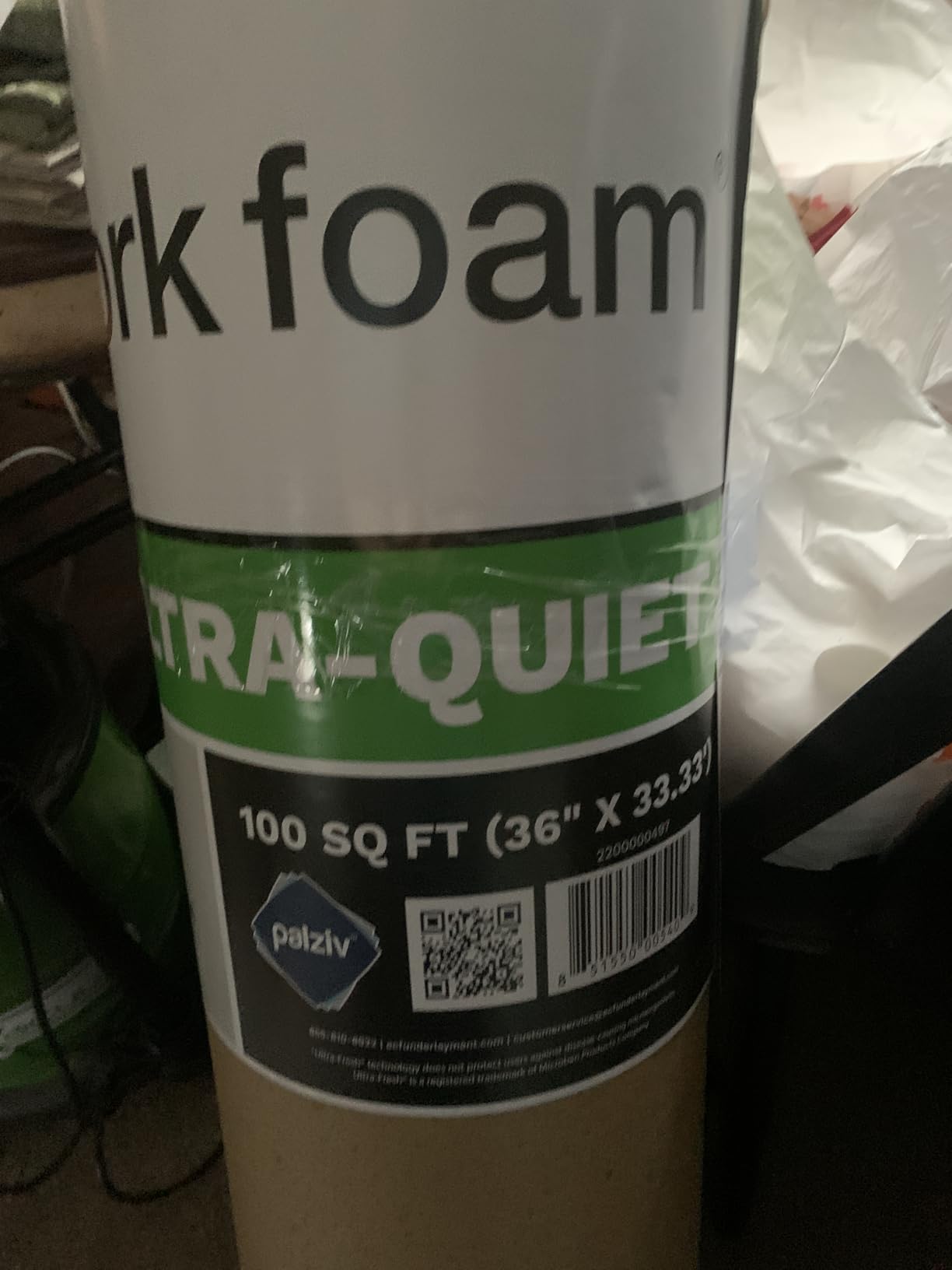 Floor Underlayment - Floor Padding for Vinyl Plank Flooring, LVP Flooring, Hardwood Flooring, Insulation Roll for Flooring Planks - 250Sq Ft customer photo 1