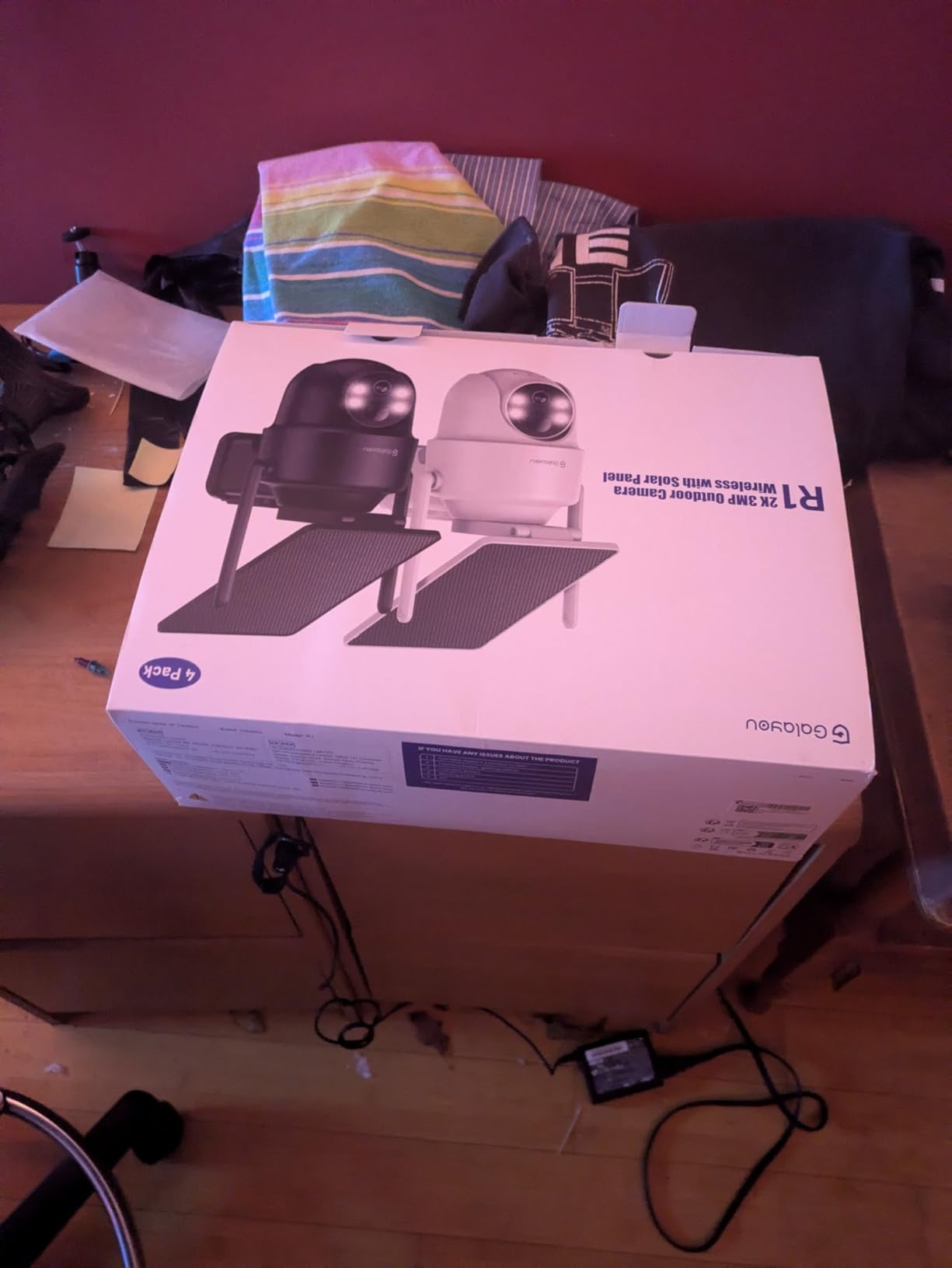 GALAYOU 2K Security Cameras Wireless Outdoor-360° PTZ Cameras for Home Security with Solar Panel/Battery Powered, Night Vision, Two-Way Audio, PIR Sensor, Works with Alexa, R1 4P Black (2.4Ghz Only) - Customer Photo 2