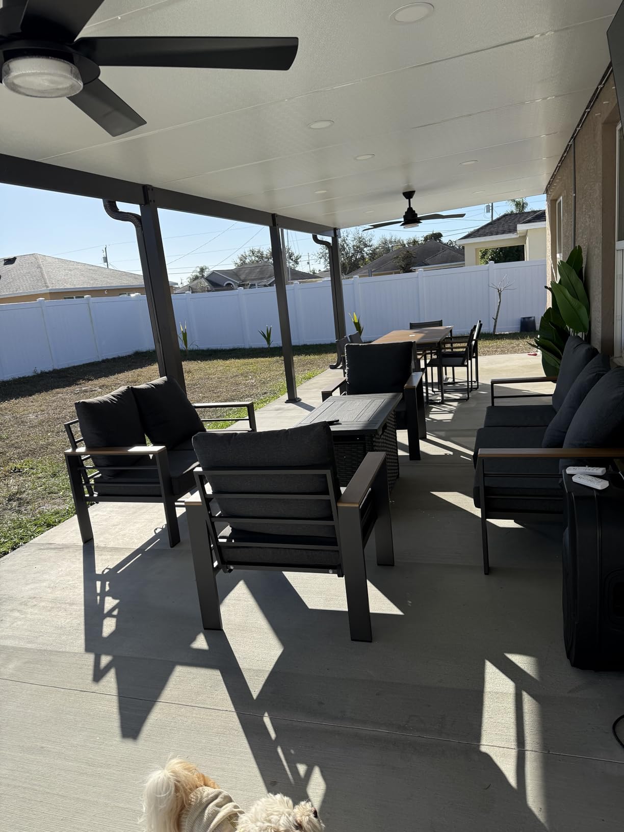 Aoxun Aluminum Outdoor Patio Furniture Set, 5 Seats Outdoor Sectional with Coffee Table, Patio Conversation Sets with Upgraded Armrests and Cushions for Backyard, Garden and Poolside - Customer Photo 1