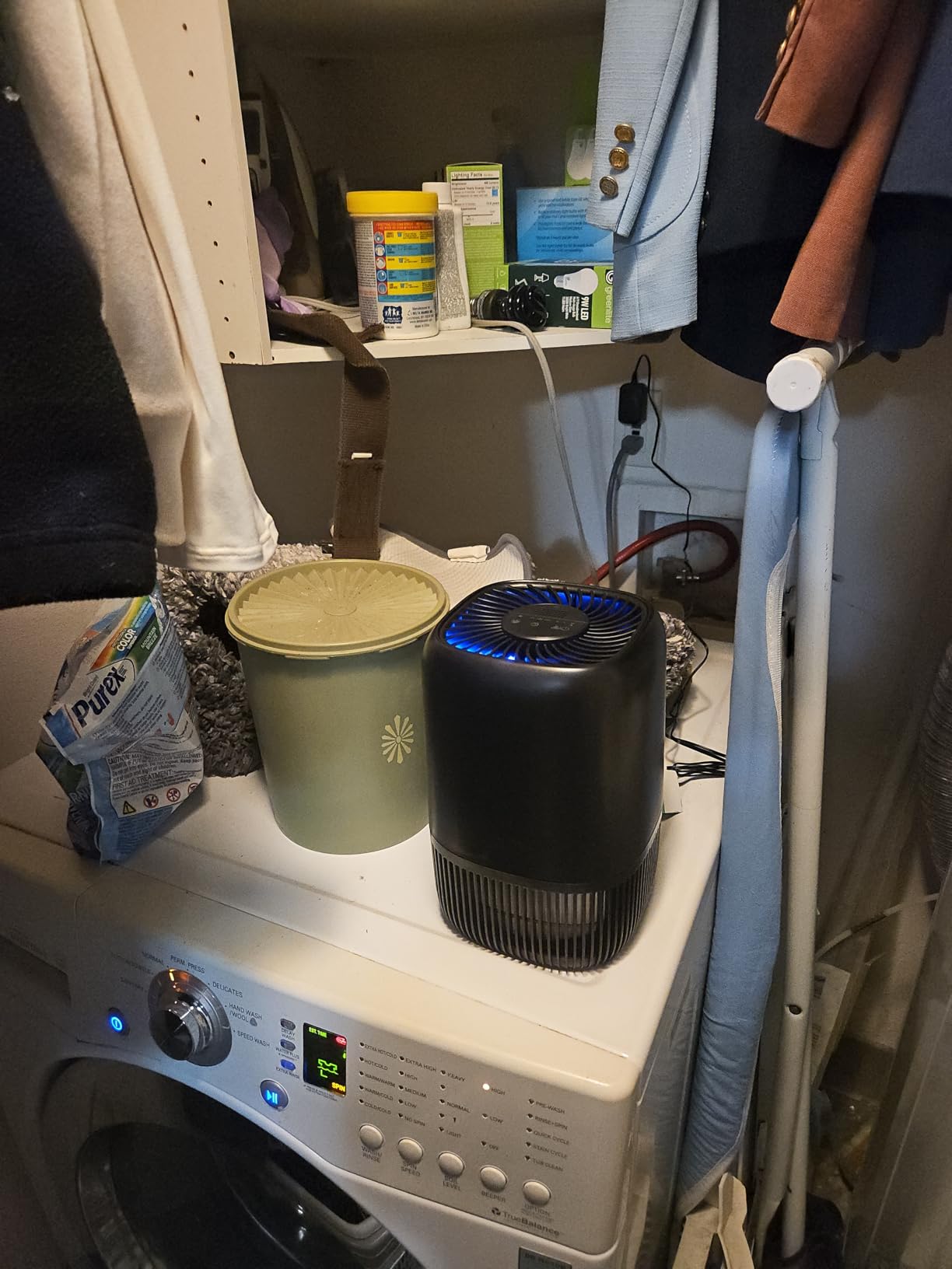 Air Purifiers for Home with H13 Quiet HEPA Filter Up to 1076 Ft² for Pet Hair, Odors, Pollen, Smoke, Compact Air Cleaner with 3 Speeds, Timer, Aroma Quiet 360°Intake Filter, White - Customer Photo 1