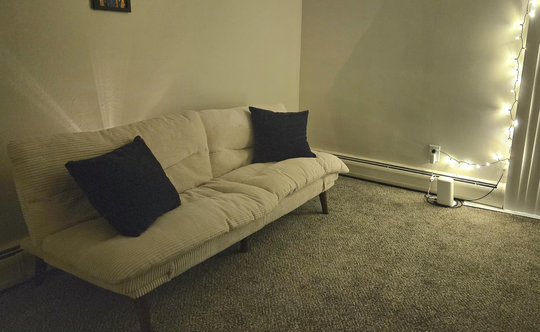 Pipishell Futon Sofa Bed, 66 Inch Corduroy Futon Couch Convertible with Adjustable Backrest and Armrests, Recliner Sleeper Sofa for Small Spaces, Living Room, Office, Guest Room (Grey, 66 Inch) - Customer Photo 2