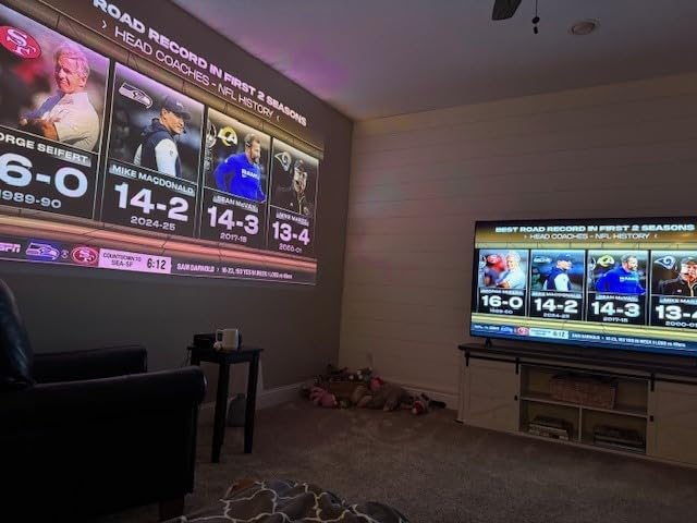 Optoma ML1080UST PHOTON GO Ultra Short Throw 1080p HDR Portable Projector, Triple Laser (RGB), Google TV with Netflix and Disney+ Certified, Home Theater Projector - Customer Photo 1