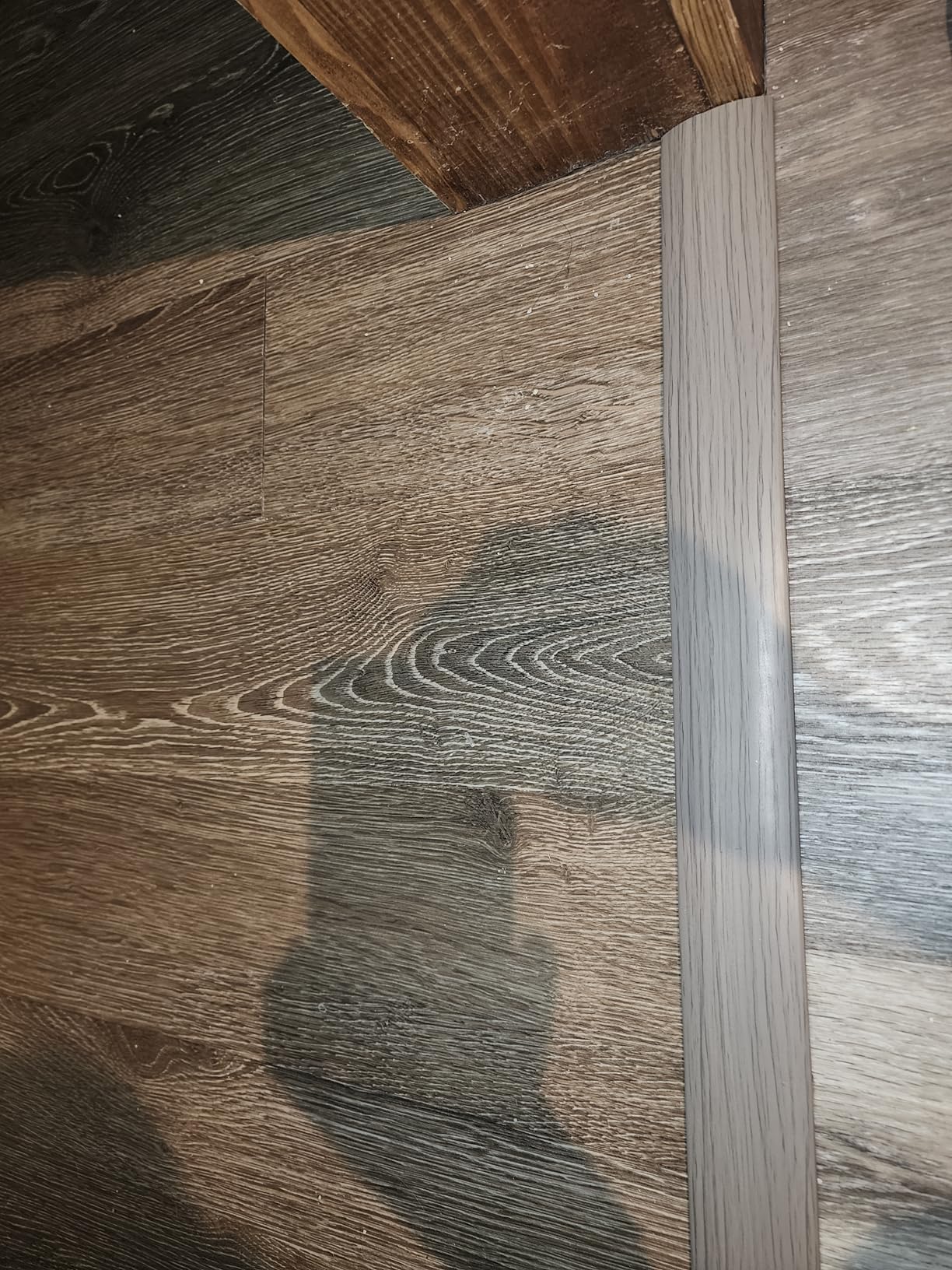 DAILISEN 9.84ft T Molding Flexible Self Adhesive T Shape Floor Transition Strip Bendable T Rubber Trim T Transition Strip for Tile to Laminate Flooring - Customer Photo 2