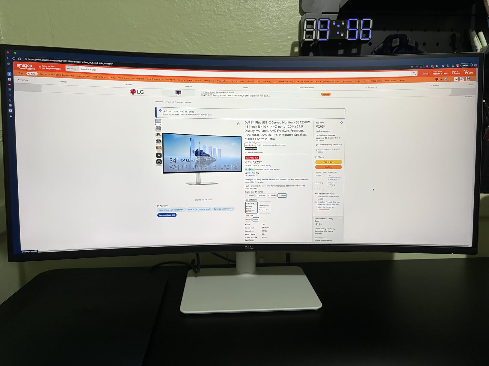 Dell 27 Plus 4K Monitor - S2725QS - 27-inch 4K (3840 x 2160) 120Hz 16:9 Display, IPS Panel, AMD FreeSync Premium, sRGB 99%, Integrated Speakers, 1500:1 Contrast Ratio, Comfortview Plus - Ash White - Customer Photo 3