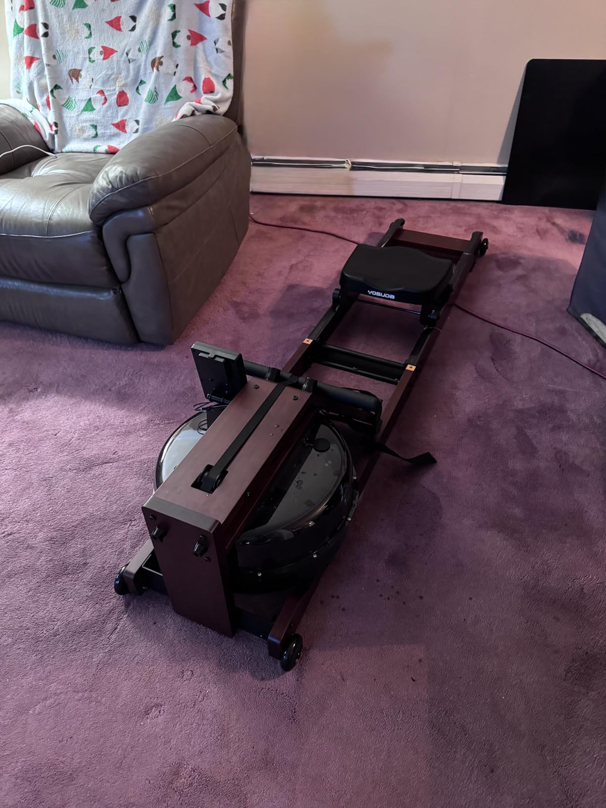 YOSUDA Water Rowing Machines for Home Use- Foldable Rower Machine 400LBS Weight Capacity with Dedicated Monitor & Bluetooth APP, Comfortable Seat - Customer Photo 2