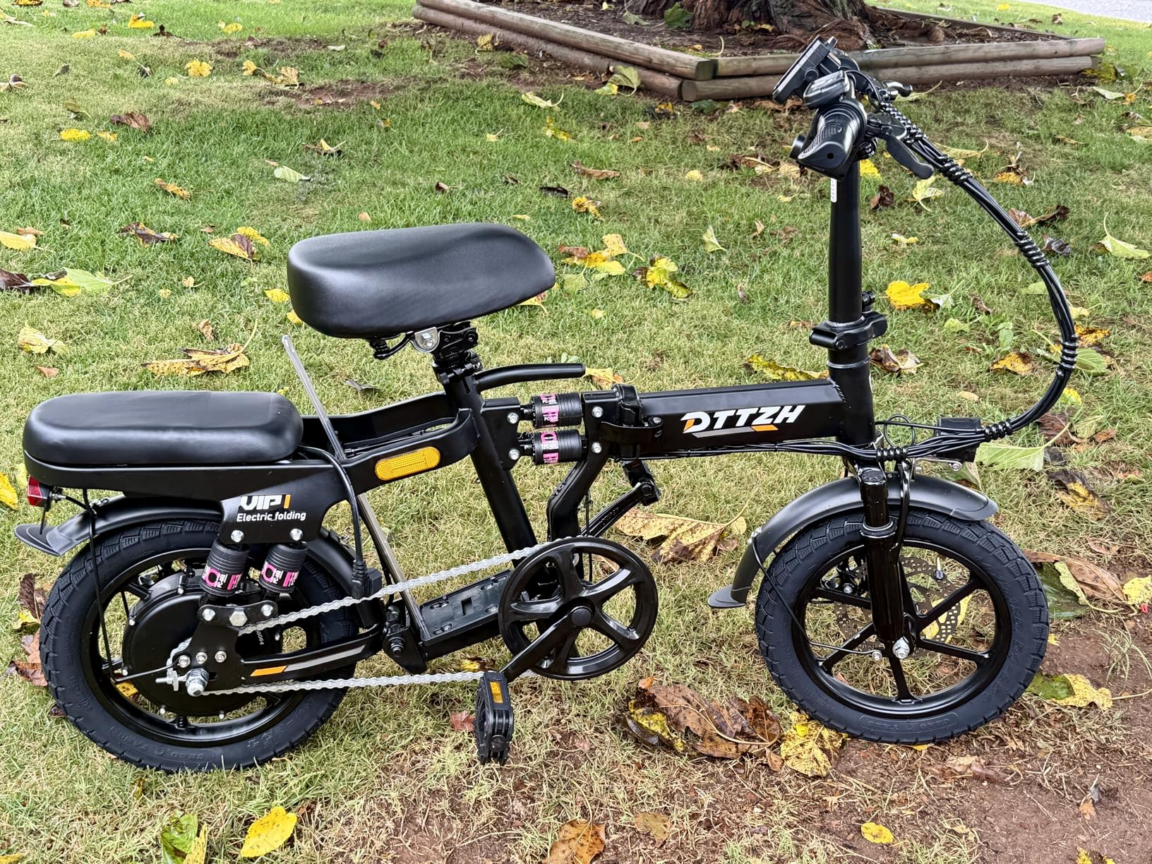 DTTZH A12 Foldable Ebike for Adults, 1500W/750W, 40/28MPH, 52V 25Ah, 48V 15Ah, Keyless Ignition, 60-80 Miles Range Folding Electric Bike, 14