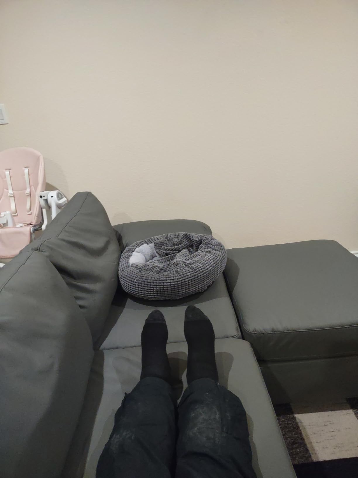 EASE MOOSE Oversized Modular Sectional Sofa,Leather Sectional Couch with Deep Seat,Extra Large L Shaped Couch,Modern Comfy Scratch Resistant Faux Leather Material Sofa,Beige - Customer Photo 1