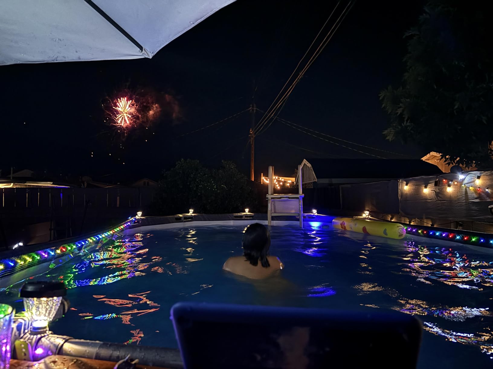 Solar Pool Lights for Above Ground Pools, LED Energy Saving Warm White Light, Waterproof for Frame Swimming Pools Night Accessories (6) - Customer Photo 1