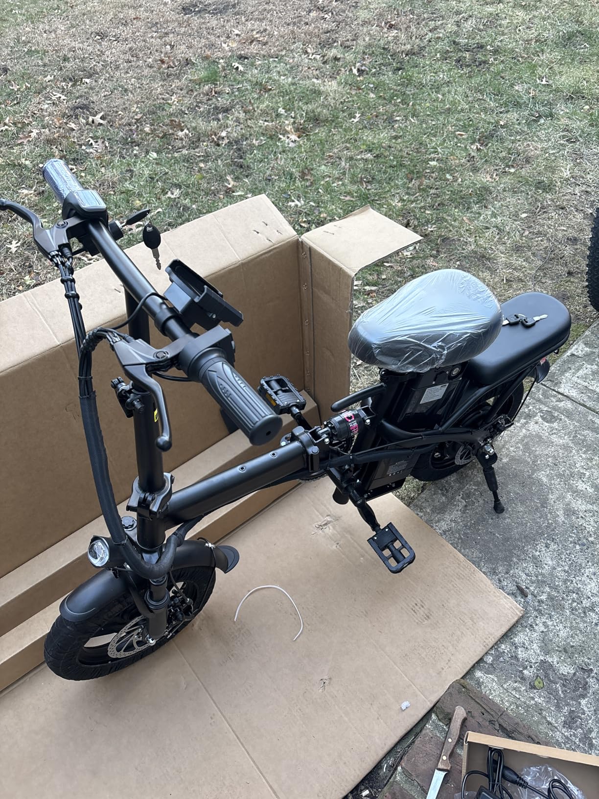 Electric Bike for Adults Teens, Folding E-Bike,Commuter City Foldable ebike with 560W Motor 48V 10Ah Battery, 24MPH 3-Level Pedal Assist, Dual Disc Brakes,14