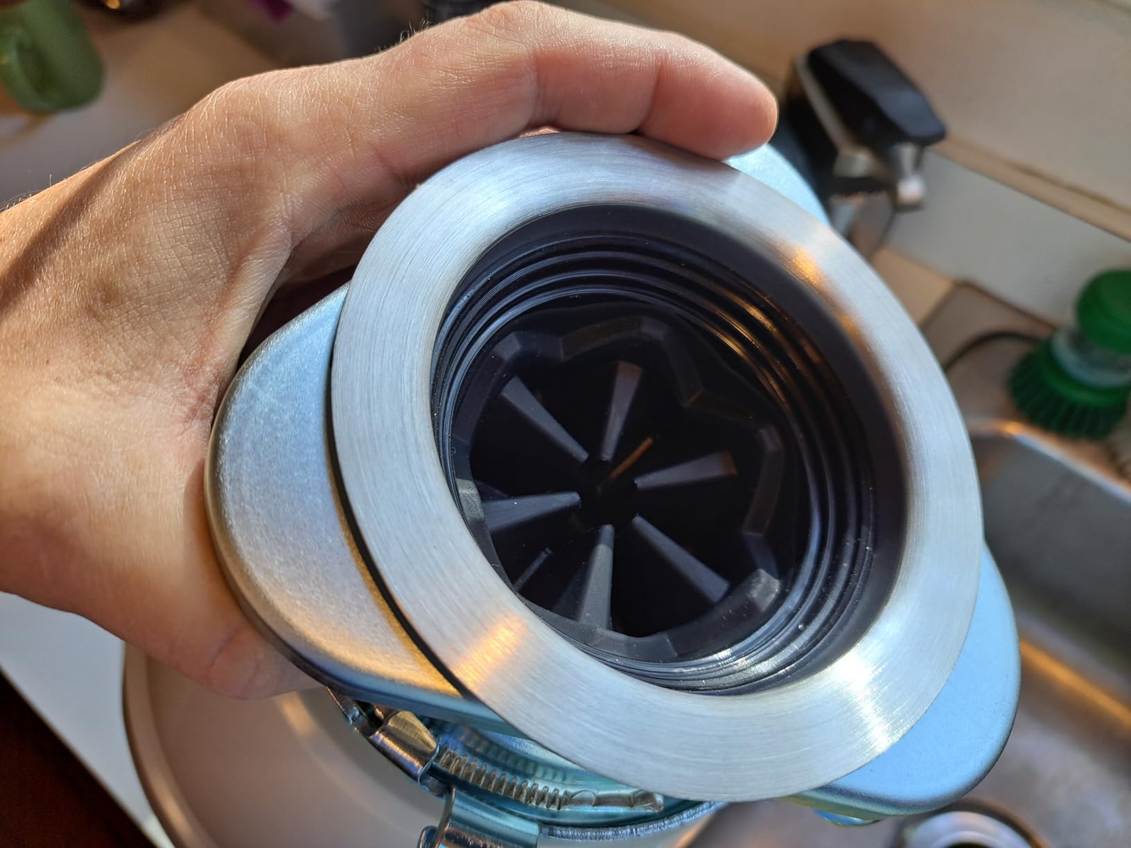 KRAUS WasteGuard 1 HP Continuous Feed Garbage Disposal with Ultra-Quiet Motor for Kitchen Sink with Power Cord and Flange Included, KWD201-100MCG - Customer Photo 1