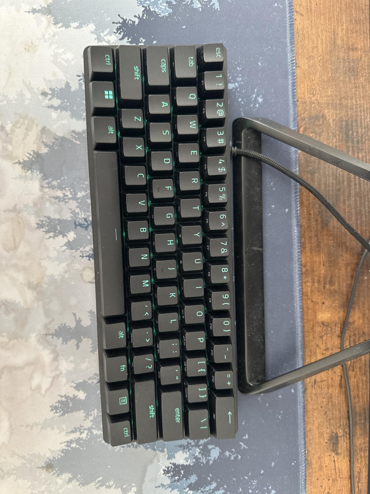 Razer Huntsman Mini 60% Gaming Keyboard: Linear Optical Switches - Rapid Trigger Mode - Chroma RGB Lighting - PBT Keycaps - Onboard Memory - Snap Tap - Classic Black - Customer Photo 2