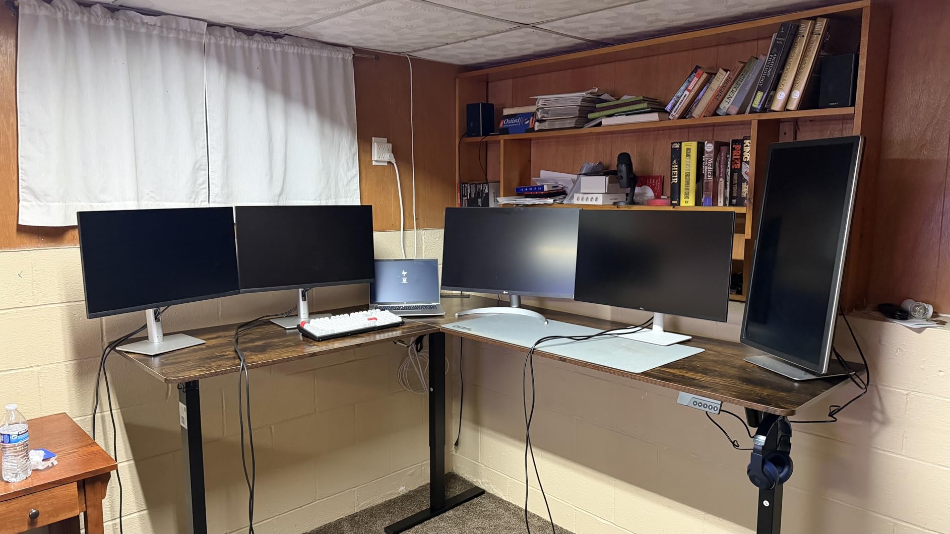 SIAGO L-Shaped Standing Desk - 63 x 55 Inch Adjustable Corner Standing Desk with Charging Station - L Shape Sit Stand Table with Memory Controller, Splice Board for Home Office - Customer Photo 1