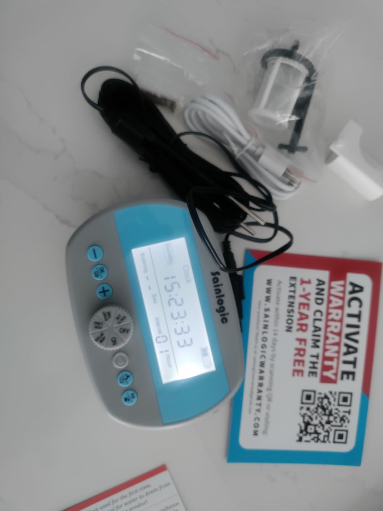 Sainlogic Automatic Plant Waterer for 15 Potted Plants, Smart Self Watering System with Humidity Monitor Display，Deep Root Irrigation, IP64 Programmable Timer for Vacation, Travel, Indoor Garden - Customer Photo 1