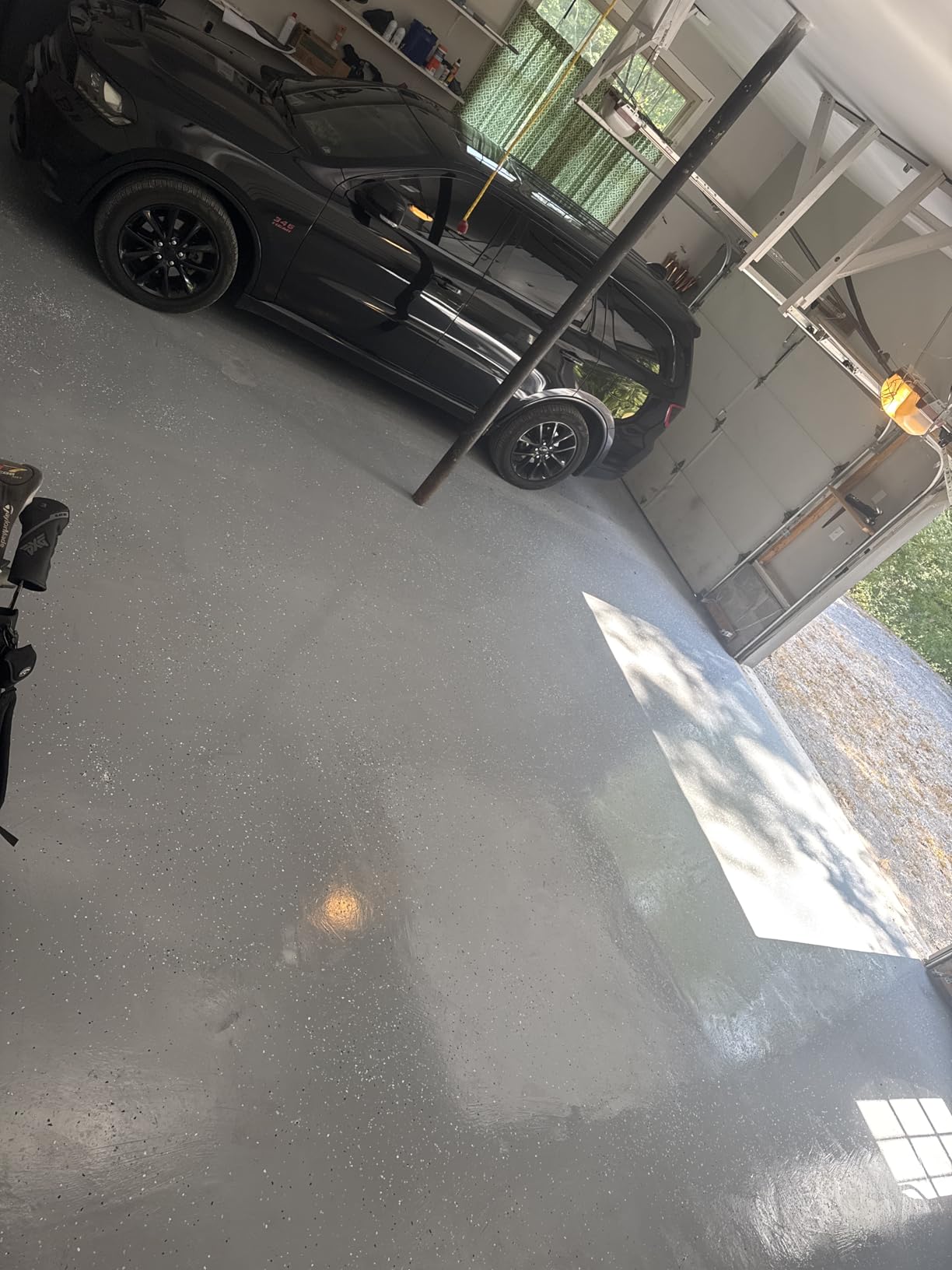 Gorilla Epoxy Garage Floor Coating (12 pc) Kit, 2.5-Car, Concrete Flooring, 100% Solids, Superior Adhesion, Incredibly Durable High Gloss Gray Finish, 550 sq. ft. Coverage - Customer Photo 2