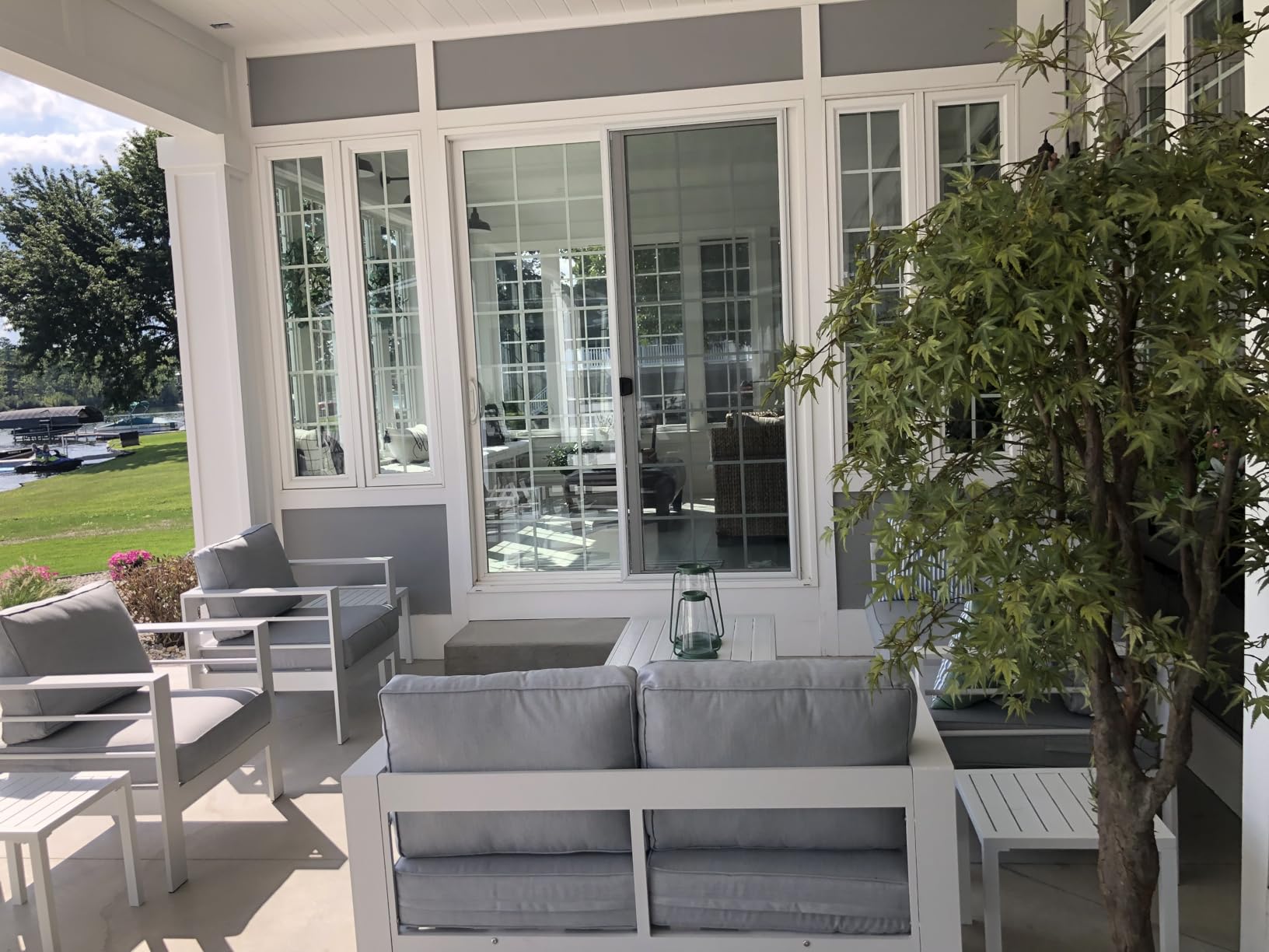 Solaste Aluminum Patio Furniture Set for All Weather, Oversized Metal Outdoor Furniture Set with 27.5