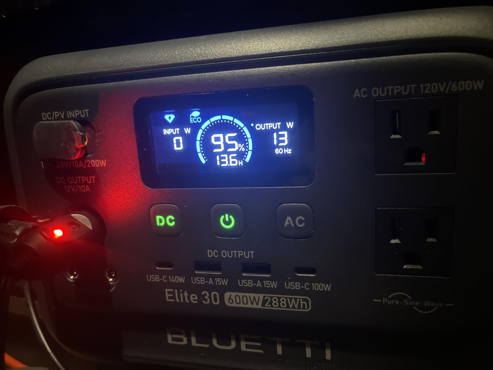 BLUETTI Elite 30 V2 Portable Power Station 600W (Power Lifting 1500W), 288Wh LiFePO4 Battery with 10ms UPS, Emergency Backup Power for Home Blackout/Winter Storm, Solar Generator for CPAP/Laptop/Refrigerator - Customer Photo 1