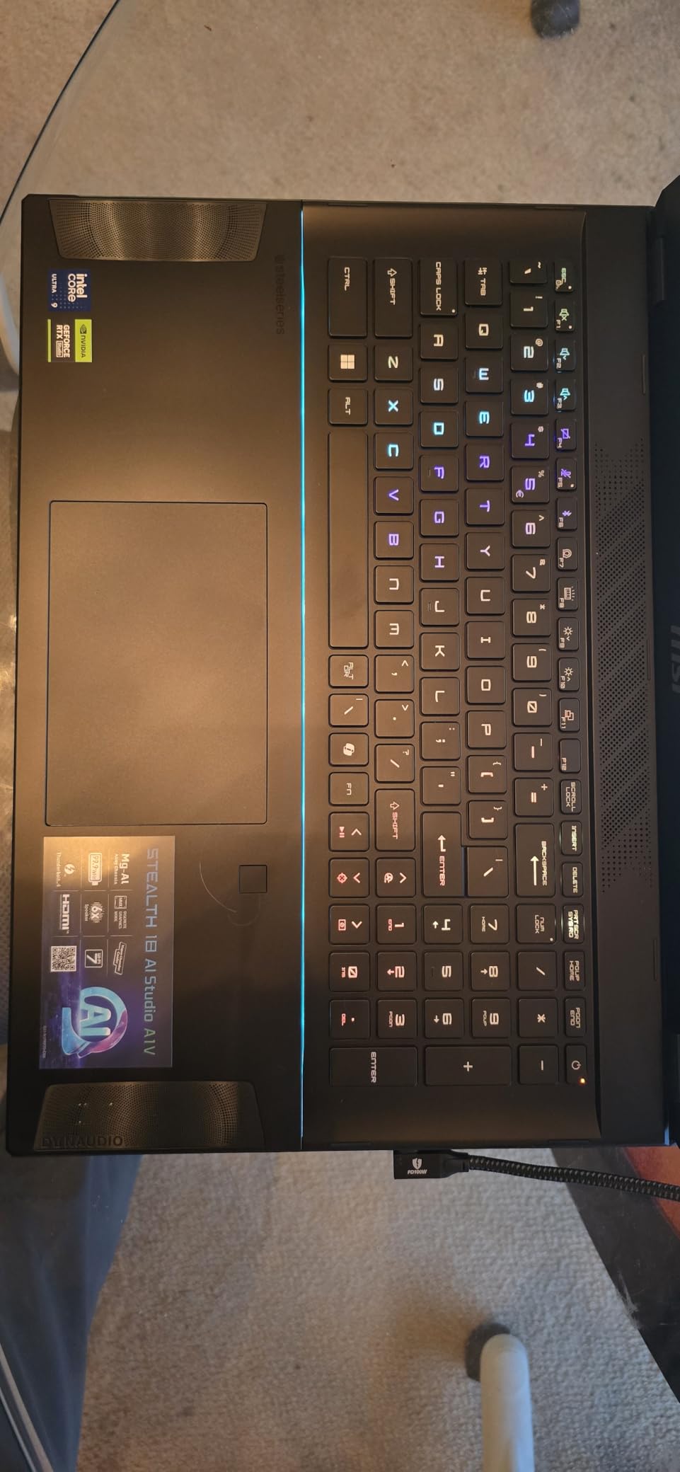 MSI Stealth 18 AI Studio Gaming Laptop, Intel Ultra 9-185H, 64 GB DDR5 RAM, 4 TB PCIe SSD, 18