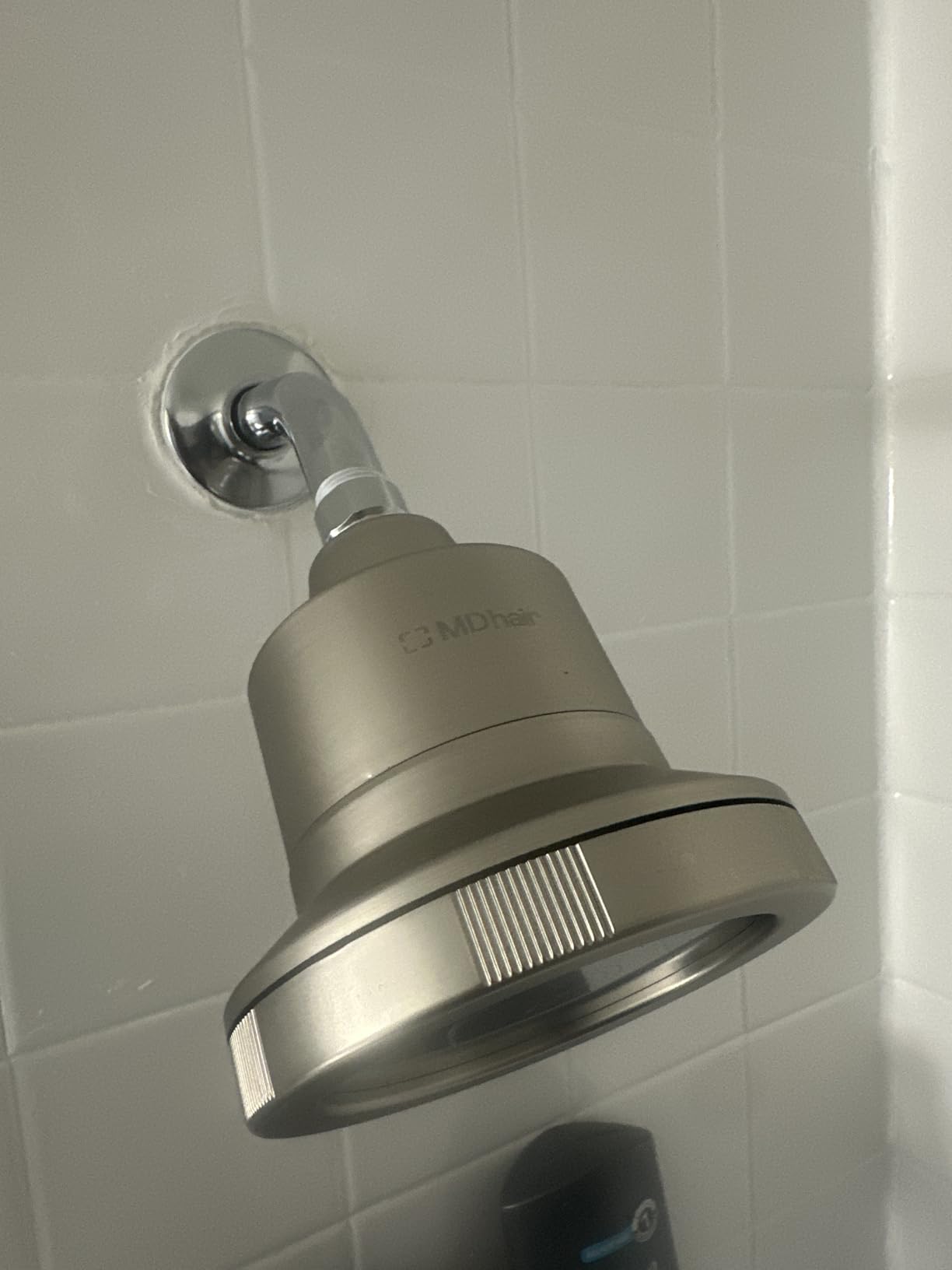 MDhair Filtered Shower Head for Healthier Hair & Skin - Removes Chlorine & Heavy Metals, High Pressure Shower Head Filter for Hard Water, Dermatologist-Formulated Water Softener for Hard Water - Customer Photo 1