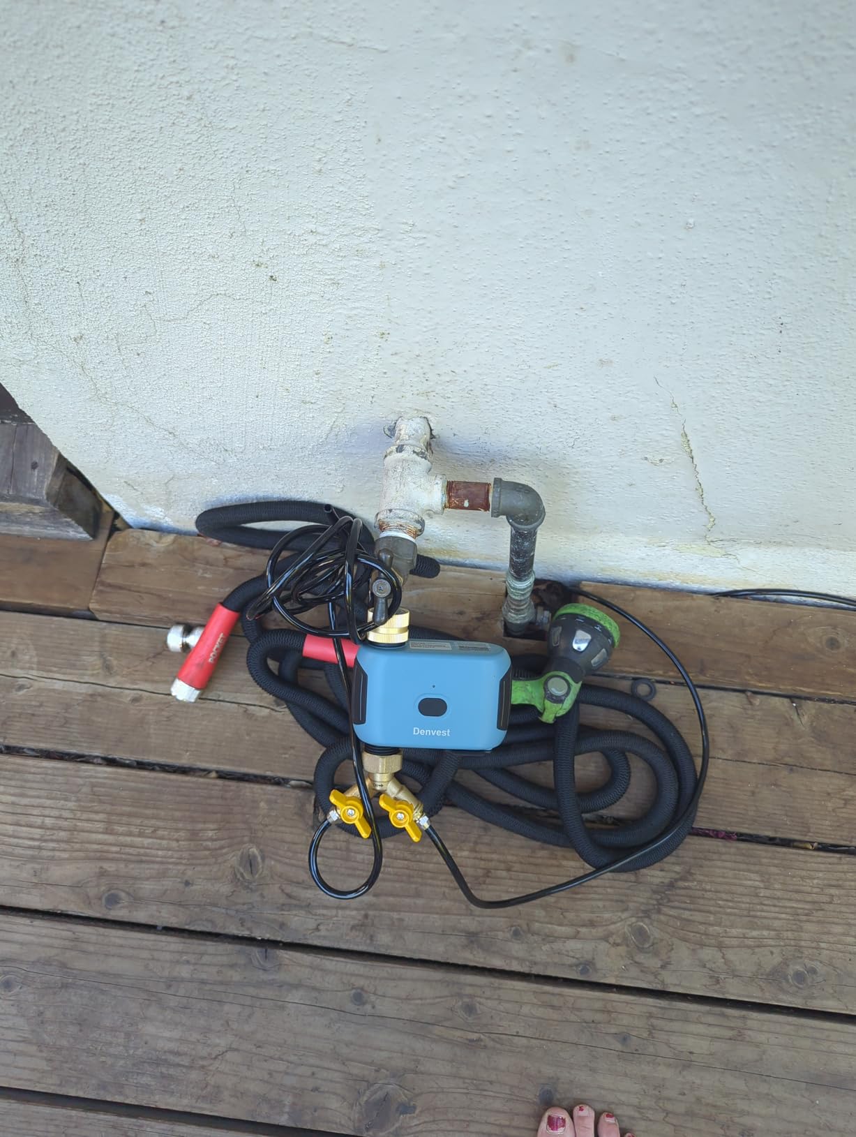 WiFi Water Timer with Brass Inlet, 1 Zone Smart Sprinkler Timer for Garden Hose Faucet, Hose Timers with WiFi Hub, Up to 20 Watering Plans, APP & Voice Control, Compatible with Alexa - Customer Photo 1