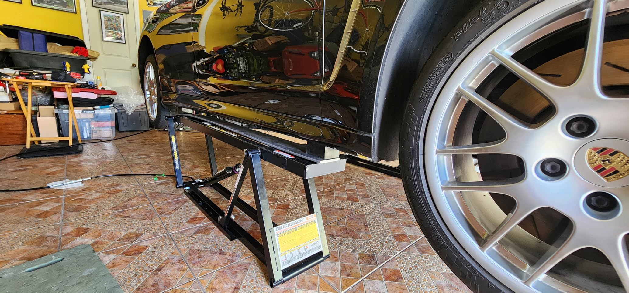 QuickJack Bundle - 6000TL Portable Car Lift, Wall Hangers & Pinch-Weld Blocks, ALI Certified, 6,000-lbs. Capacity, 110V Power Unit, Car Lift for Garage, Shop, & Mechanic - Customer Photo 2