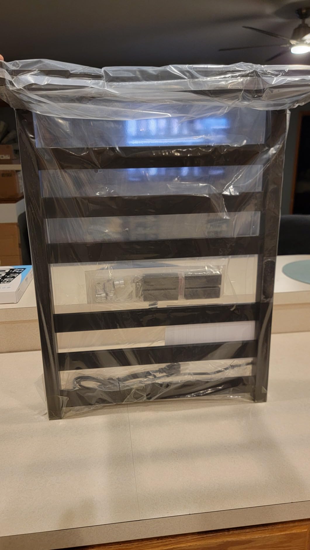 Chomolhari Tower Warmer Rack, 6 Bars Stainless Steel Wall Mounted Electric Heated Towel Rack for Bathroom, Built-in Timer, Hard-Wired & Plug in, Glossy Black - Customer Photo 1