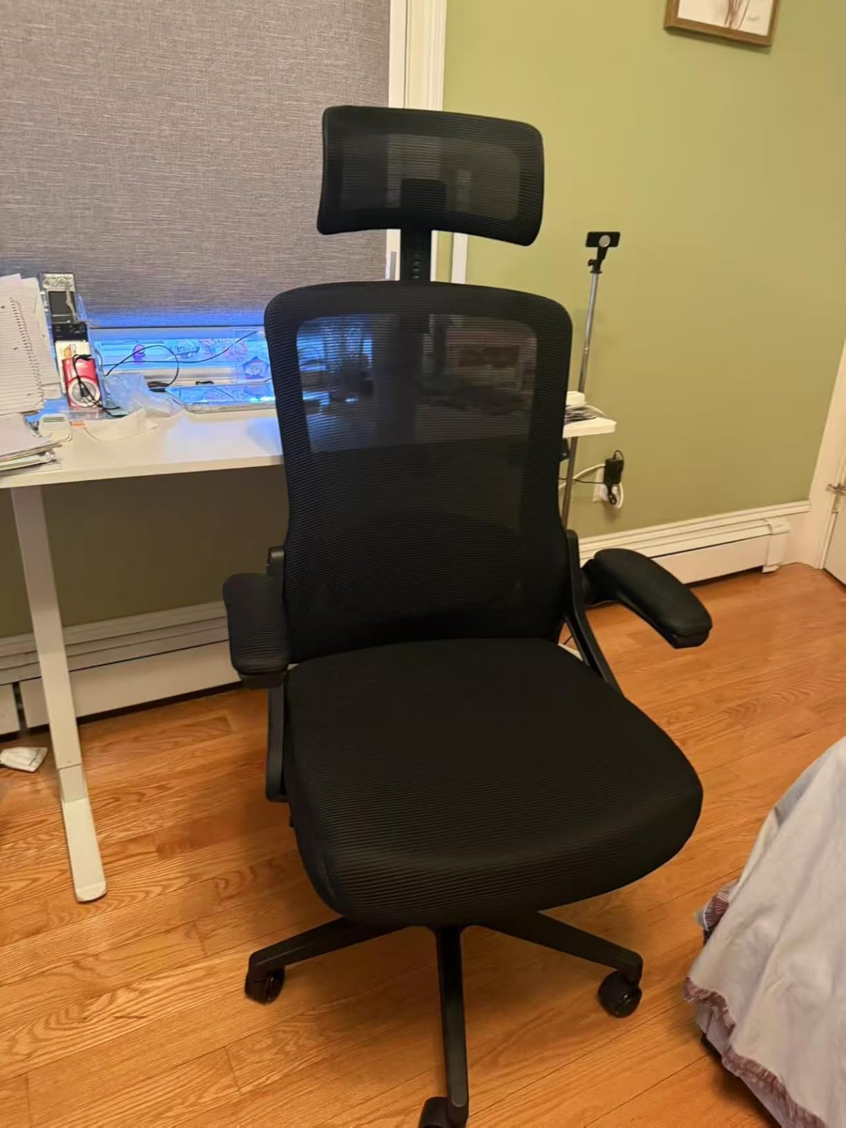 Fizzin Ergonomic Office Chair, 400 LBS Computer Chairs with Adjustable Lumbar Support, Breathable Mesh Desk Chair Ergonomic with Thickened Cushion, Comfy Home Office Desk Chair - Customer Photo 1